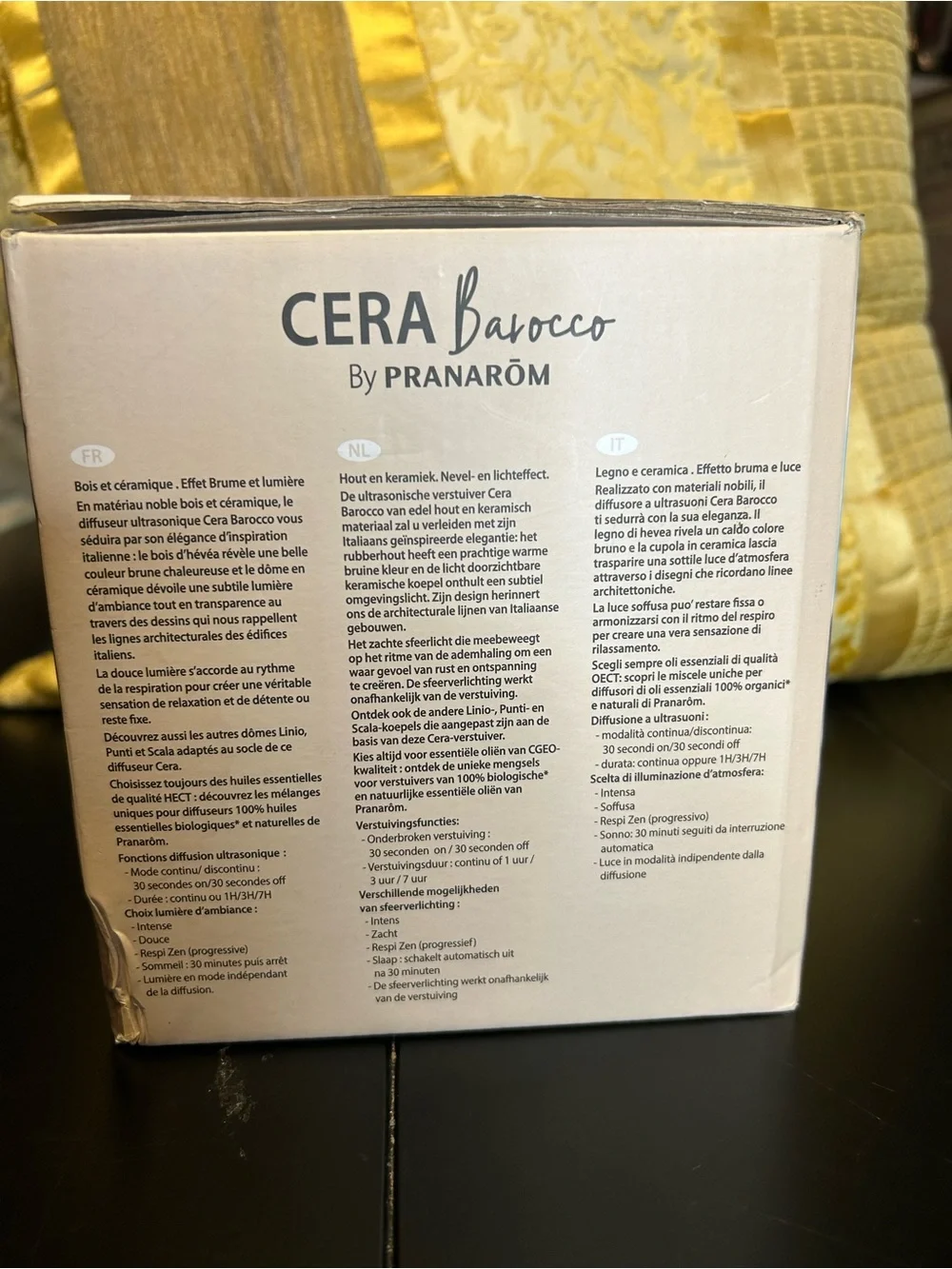 NWT Prana Cera Barocco White and Silver Essential Oil Diffuser